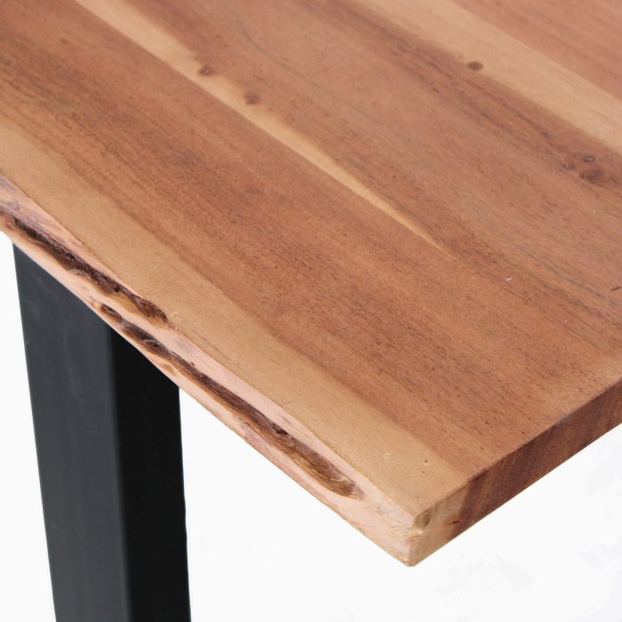 Tavolo da pranzo in legno di acacia e metallo Terzo 160x80 - immagine 5