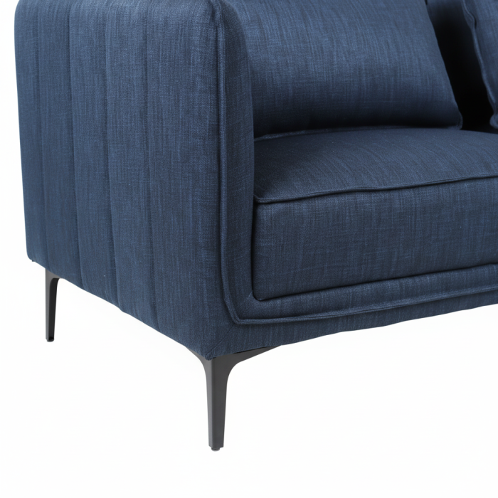 Divano a due posti in tessuto blu "Gina" - immagine 6
