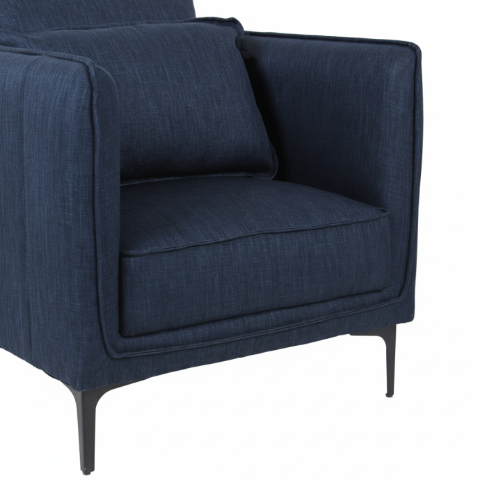 Poltrona in tessuto blu "Gina" - immagine 7