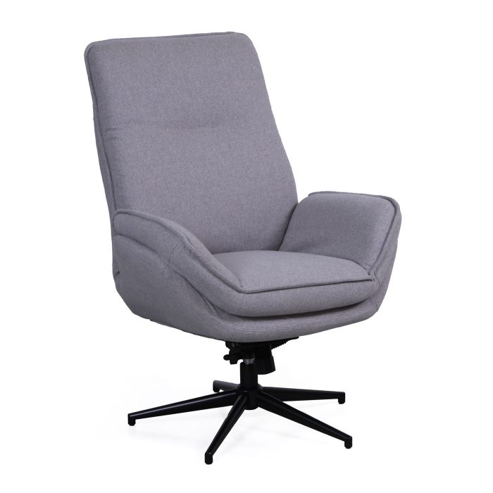 Poltrona girevole con poggiapiedi "Ava" - immagine 4