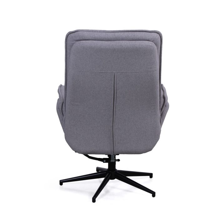 Poltrona girevole con poggiapiedi "Ava" - immagine 6