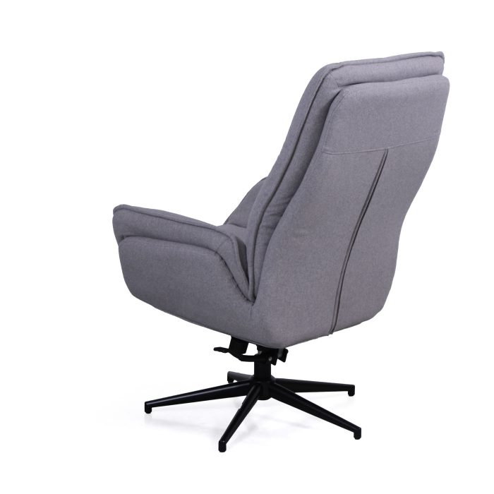 Poltrona girevole con poggiapiedi "Ava" - immagine 5