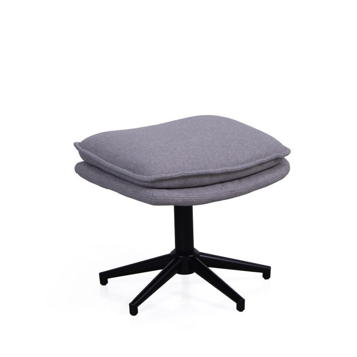 Poltrona girevole con poggiapiedi "Ava" - immagine 7