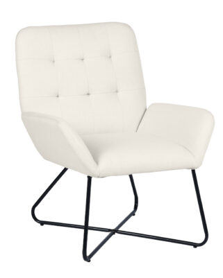 Poltrona in tessuto Kilanda beige "Greta"