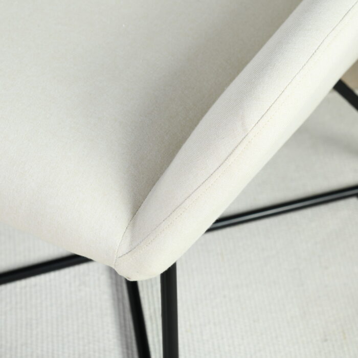 Poltrona in tessuto Kilanda beige "Greta" - immagine 7