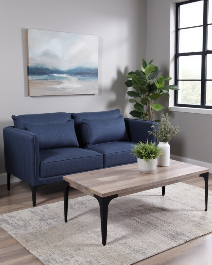 Tavolino da caffè in mango e metallo Dino