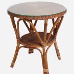 Tavolino da Caffè in Pulut Kim in Vetro e Rattan