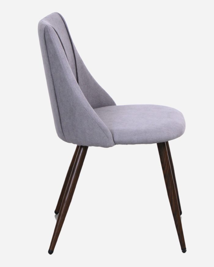 Sedia da pranzo in velluto grigio Tara - immagine 3