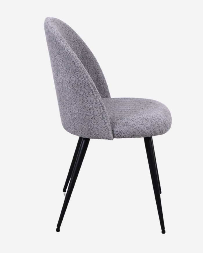 Sedia da pranzo in tessuto bouclé grigio Ella - immagine 4