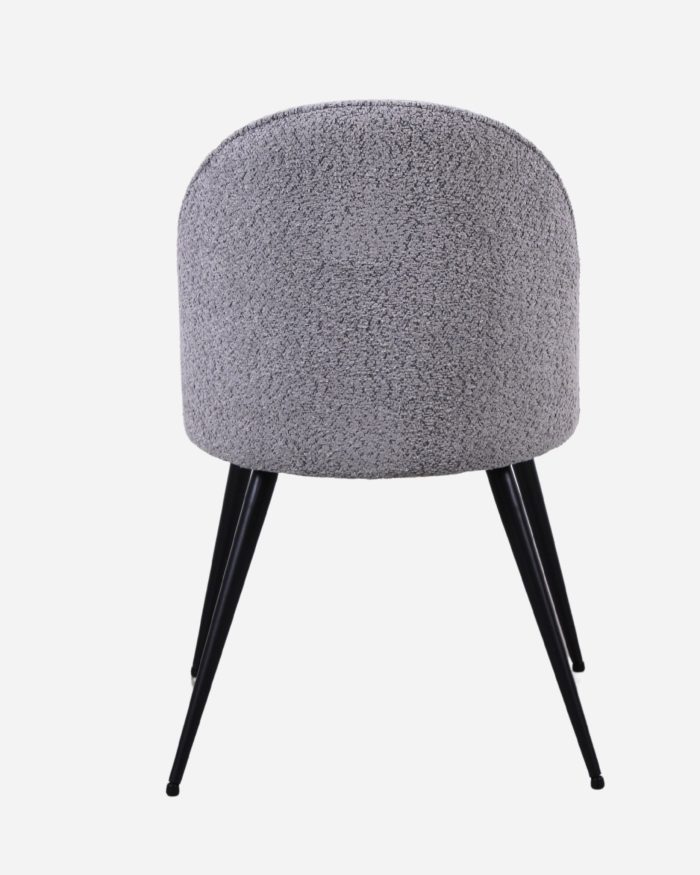 Sedia da pranzo in tessuto bouclé grigio Ella - immagine 5