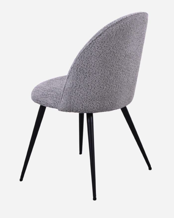 Sedia da pranzo in tessuto bouclé grigio Ella - immagine 6