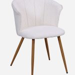 Sedia da Pranzo Tina in Tessuto e Metallo