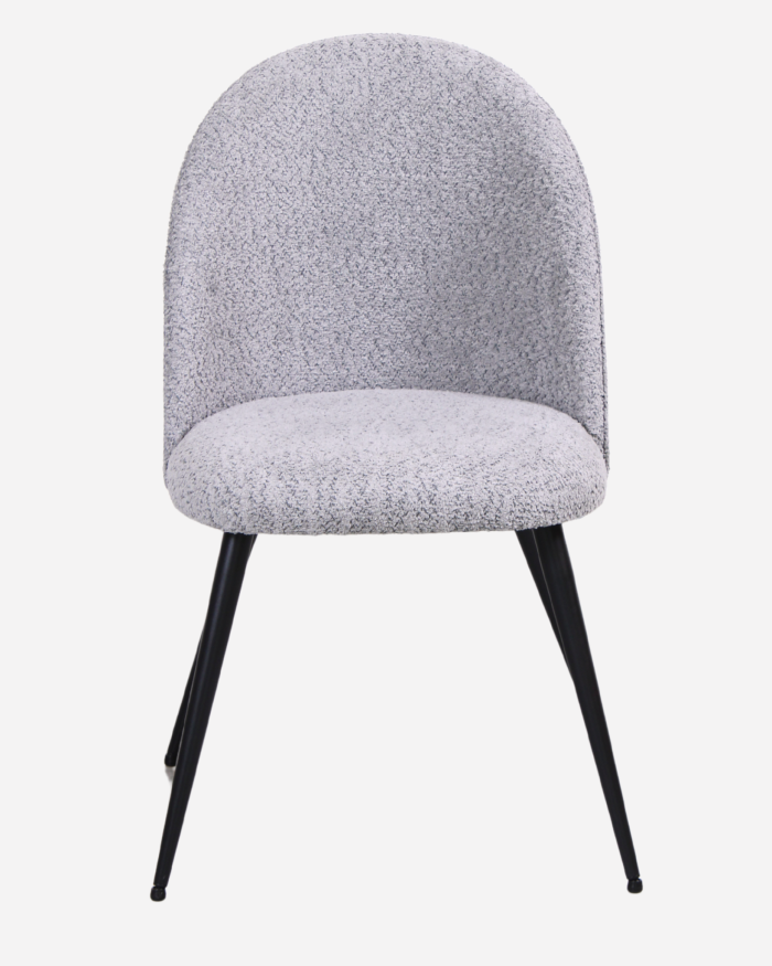 Sedia da pranzo in tessuto bouclé grigio Ella - immagine 3