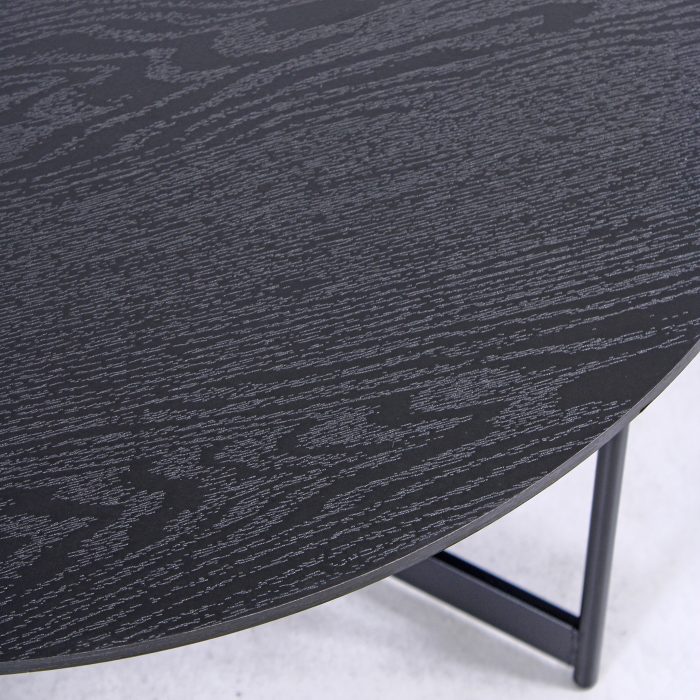 Tavolino da caffè Pia in legno e metallo nero - immagine 3