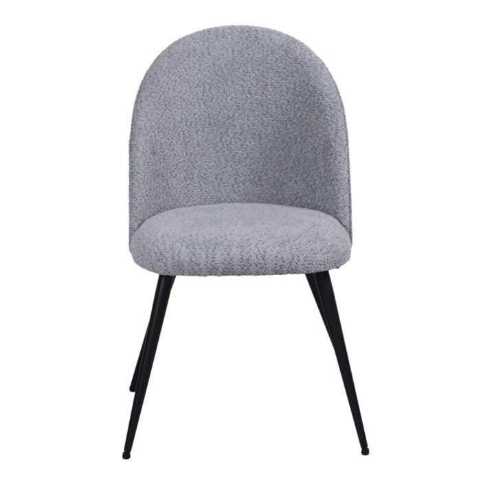 Sedia da pranzo in tessuto bouclé grigio "Ella" - immagine 6