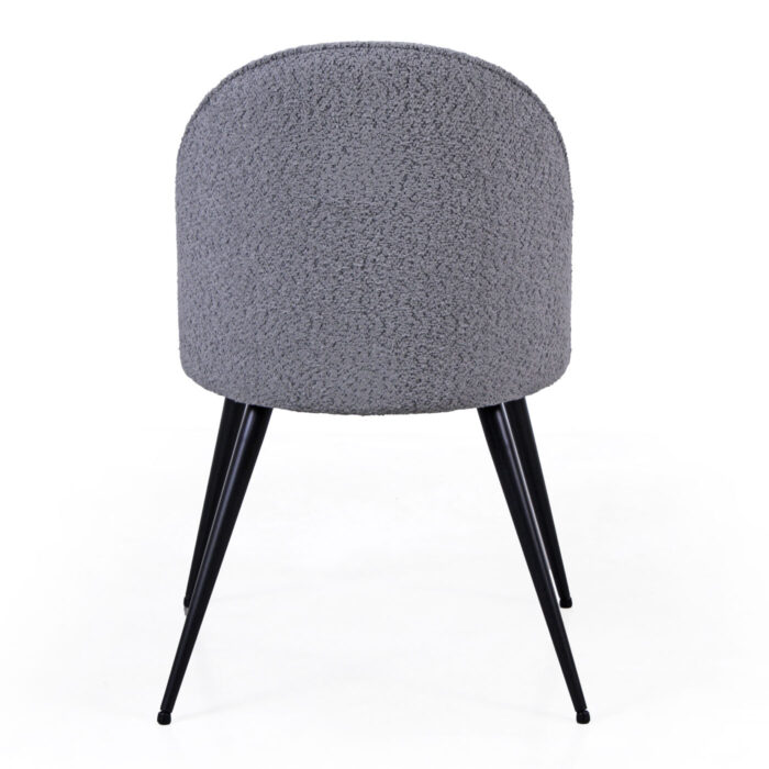 Sedia da pranzo in tessuto bouclé grigio "Ella" - immagine 7