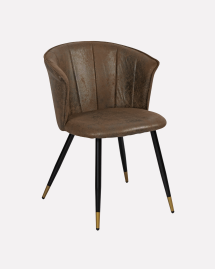 Sedia da pranzo in tessuto effetto cuoio "Galileo"