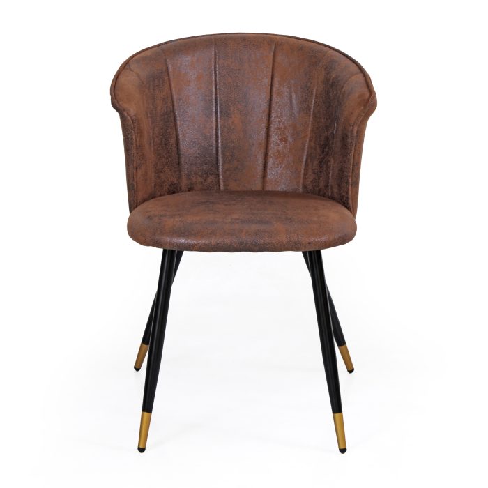 Sedia da pranzo in tessuto effetto cuoio "Galileo" - immagine 5