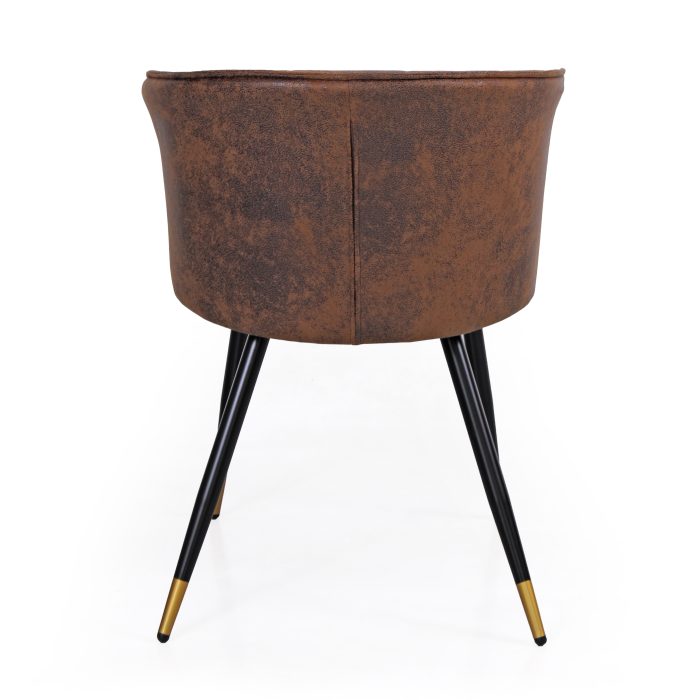 Sedia da pranzo in tessuto effetto cuoio "Galileo" - immagine 8