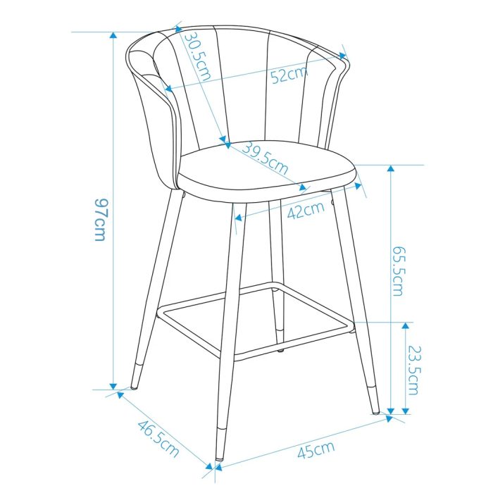 Sgabello alto marrone "Galileo" - immagine 4