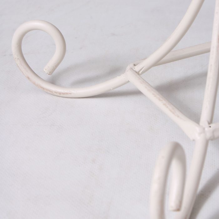 Porta asciugamani in ferro bianco anticato - immagine 3