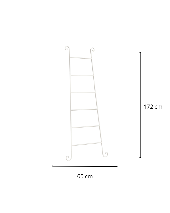 Scala in ferro bianco anticato - immagine 2