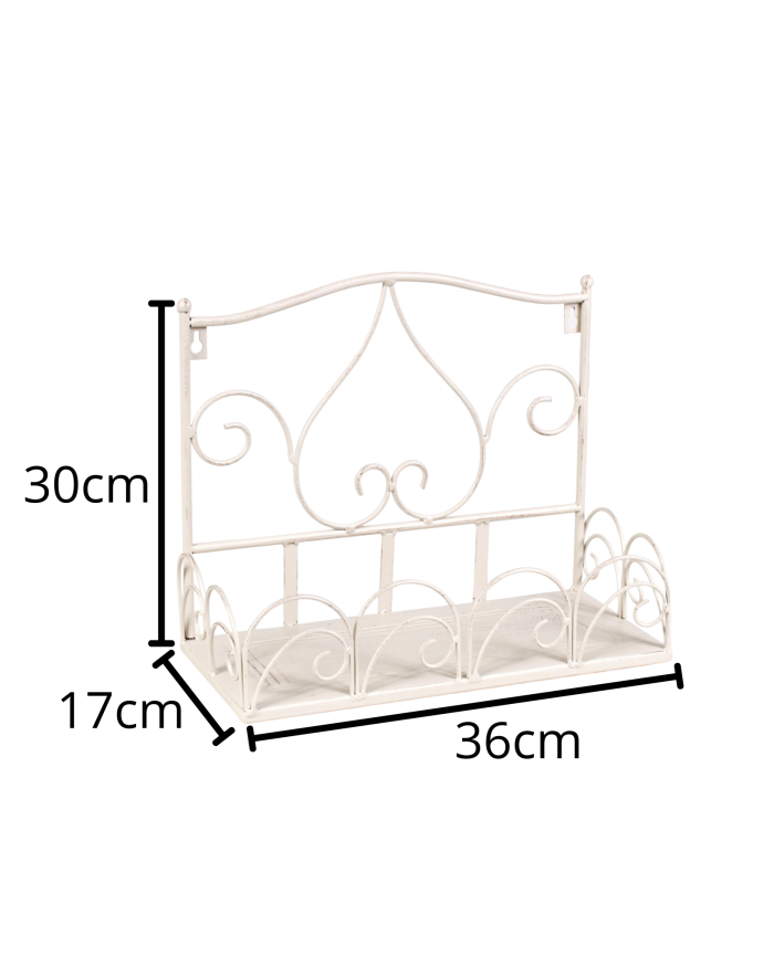 Mensola in ferro bianco anticato - immagine 2
