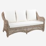 Divano in kubu grey "Katrina" con cuscini removibili e lavabili