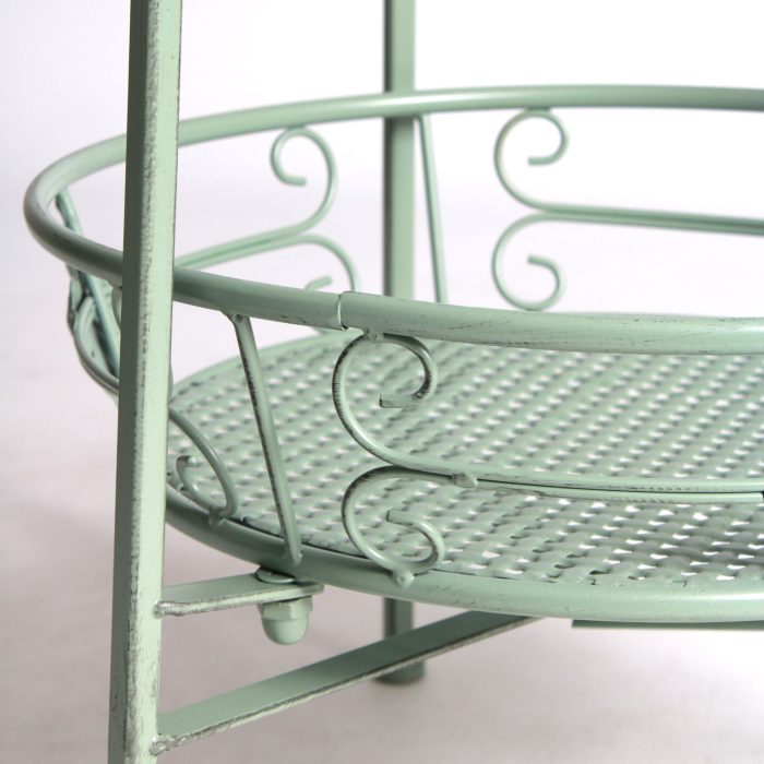 Piantana in ferro verde anticato - immagine 4