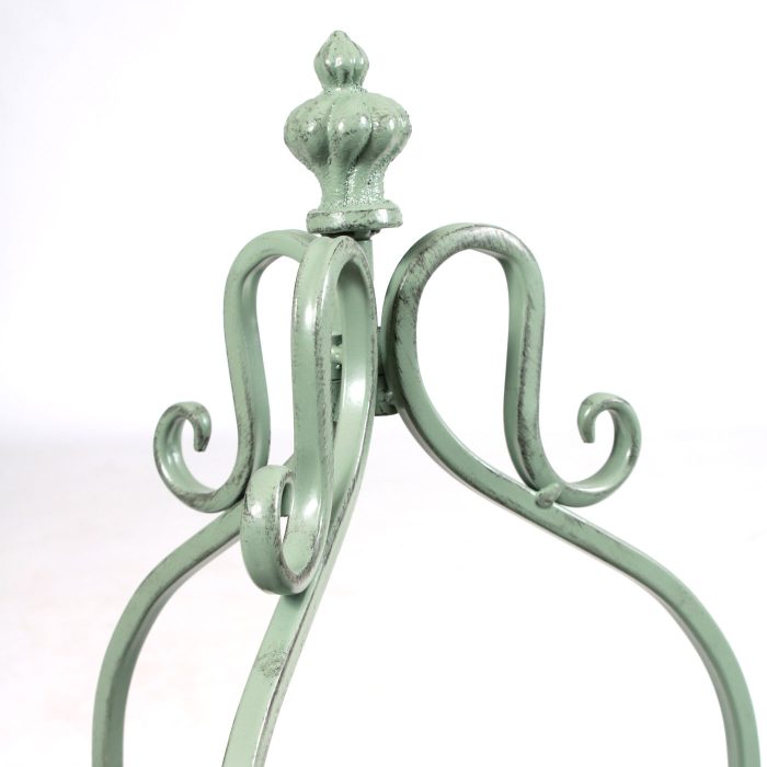 Piantana in ferro verde anticato - immagine 3