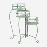 Piantana in ferro verde anticato