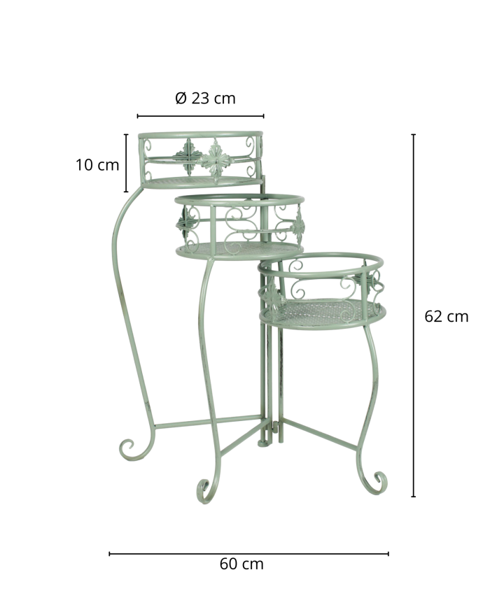Piantana in ferro verde anticato - immagine 2
