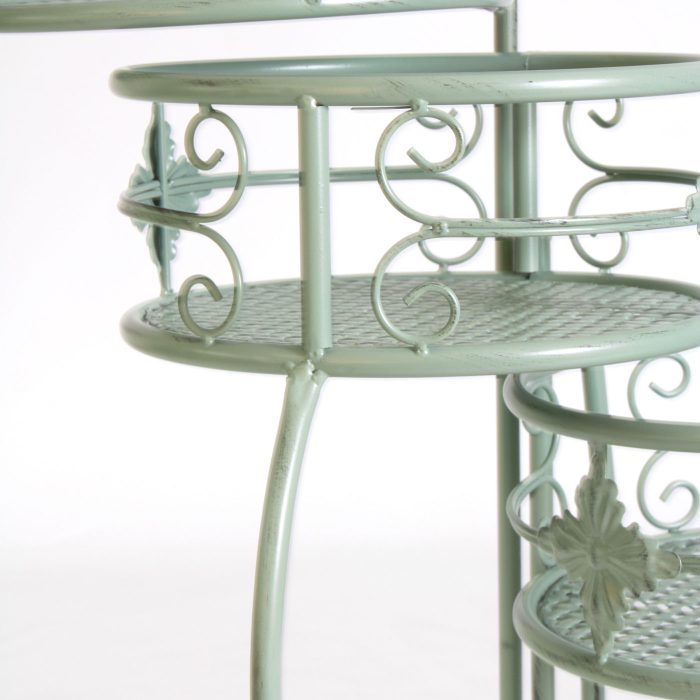 Piantana in ferro verde anticato - immagine 5