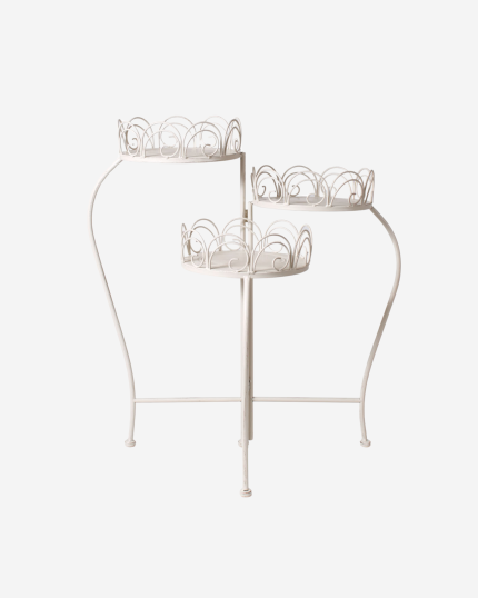 piantana in ferro bianco