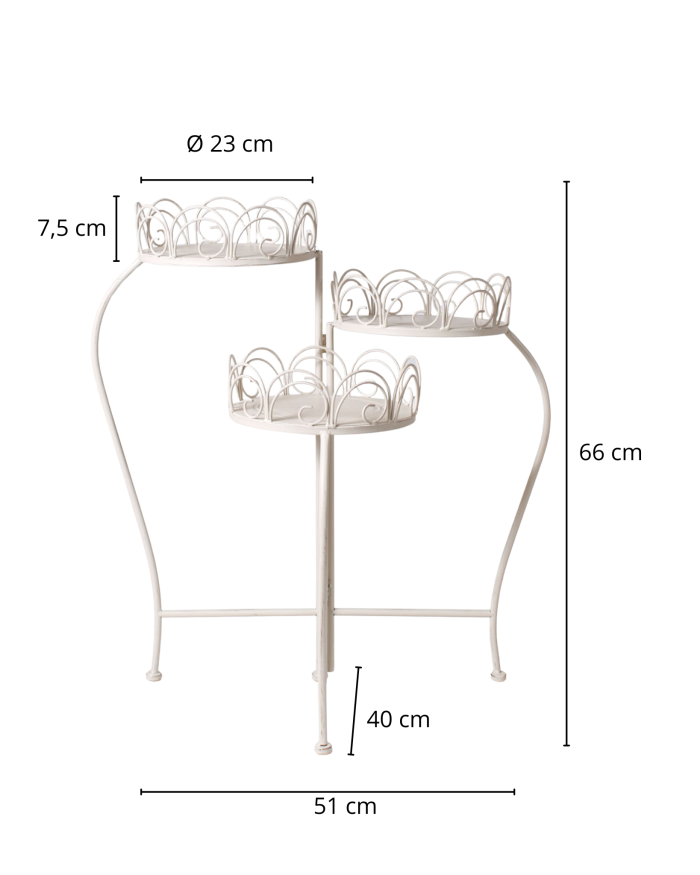 Piantana in ferro bianco - immagine 2
