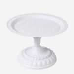 alzata in metallo bianco