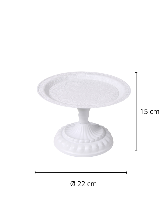 Alzata in metallo bianco - immagine 2