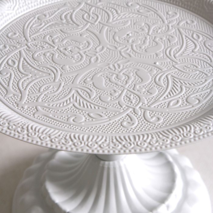 Alzata in metallo bianco - immagine 3