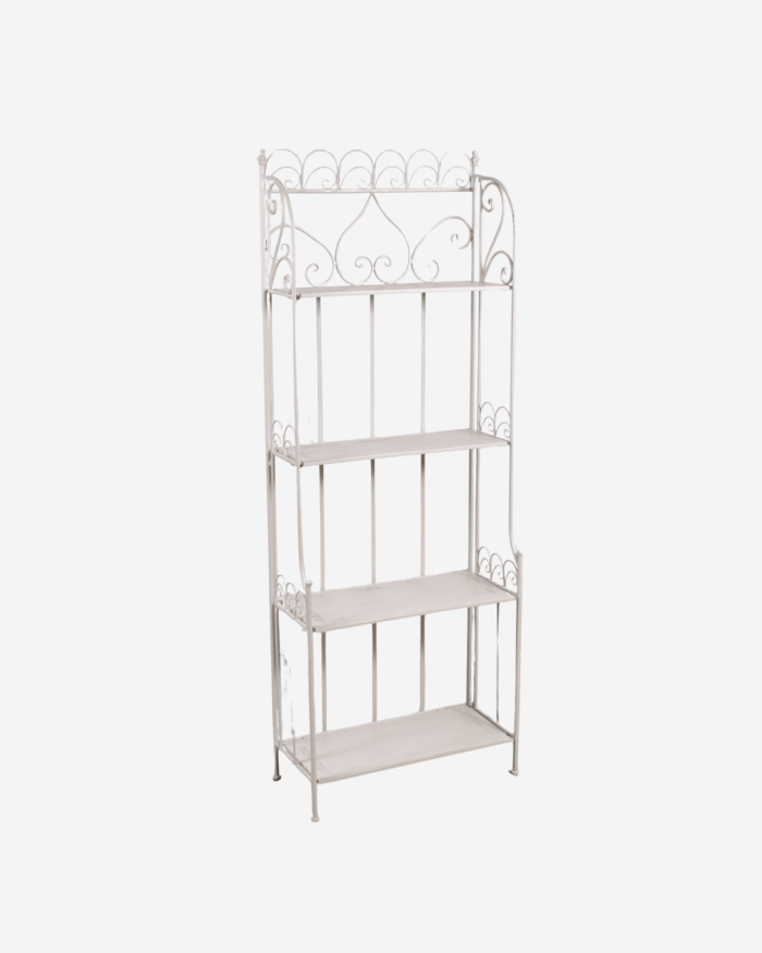 Etagere in metallo bianco anticato