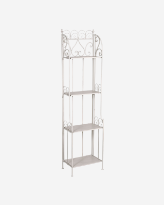 etagere in metallo bianco anticato
