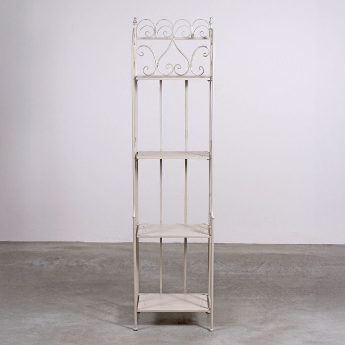 Etagere in metallo bianco anticato - immagine 4