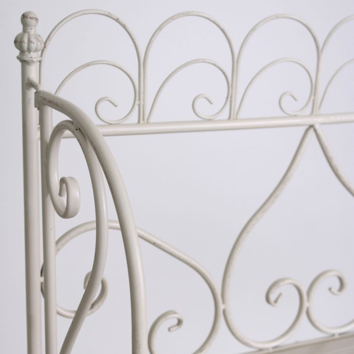 Etagere largo in metallo bianco anticato - immagine 3