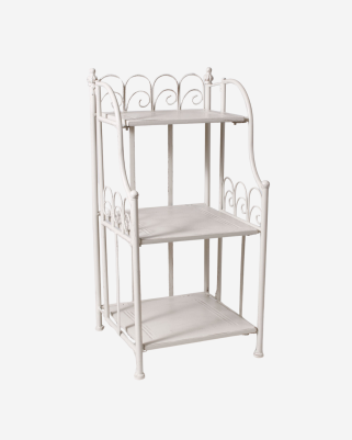 Etagere in metallo bianco anticato