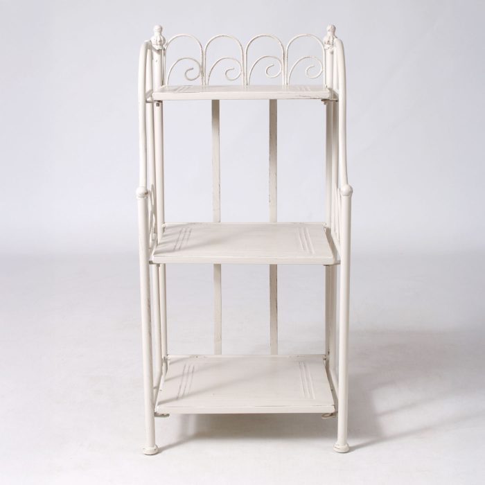 Etagere in metallo bianco anticato - immagine 4