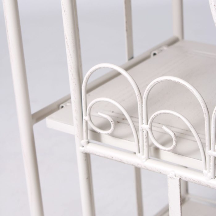 Etagere in metallo bianco anticato - immagine 6