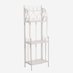 Etagere in metallo bianco anticato