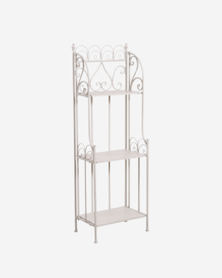 Etagere in metallo bianco anticato