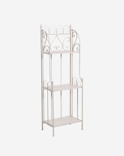 Etagere in metallo bianco anticato
