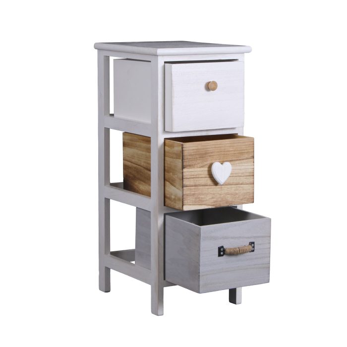 Cassettiera in Legno di Paulonia  3 Cassetti - immagine 3