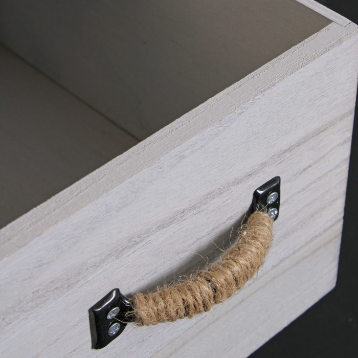 Cassettiera in Legno di Paulonia Retrò Vintage 3 Cassetti